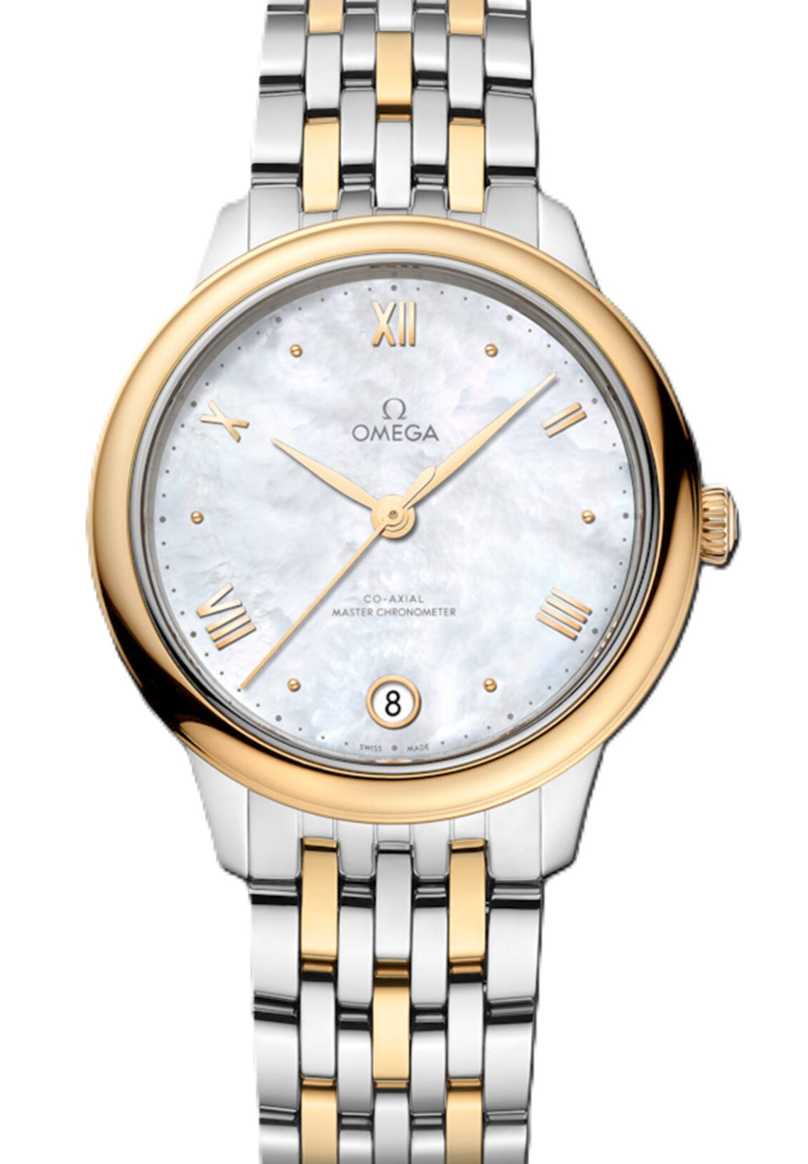Omega De Ville Prestige Masa perlowa 34 mm Zloto/Stal 434.20.34.20.05.002