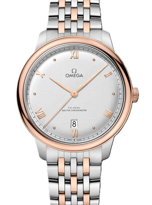 Omega De Ville Prestige Srebrny 40 mm Złoto/Stal 434.20.40.20.02.001