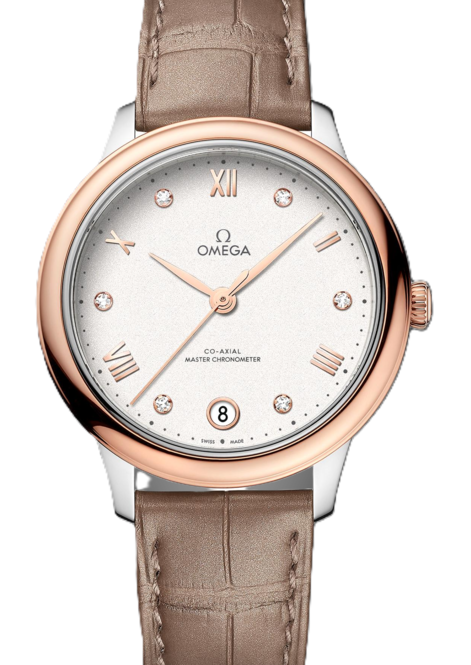 Omega De Ville Prestige Srebrny 34 mm Złoto/Stal 434.23.34.20.52.001