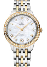 Omega De Ville Prestige Biały 34 mm Złoto/Stal 434.25.34.20.55.002
