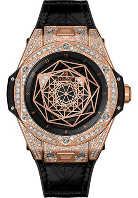 Hublot Big Bang Sang Bleu Czarny 39mm Zloto rozowe