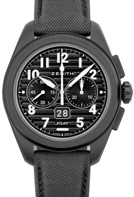 Zenith Pilot Big Date Flyback Czarny 42 mm Ceramika 49.4000.3652/21.I001