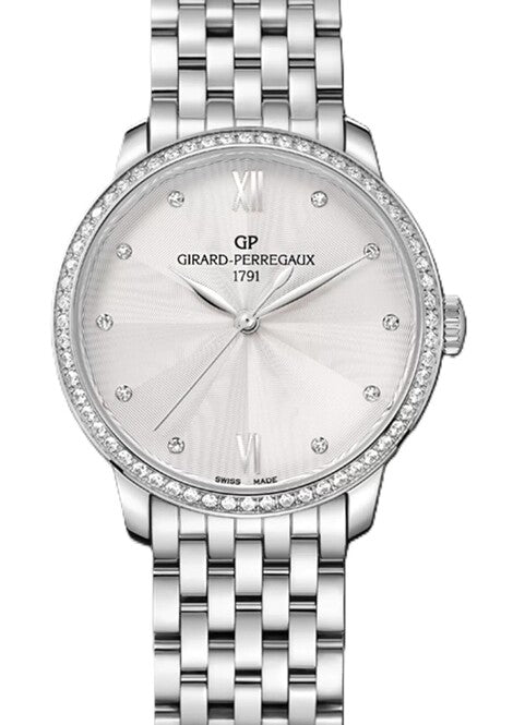 Girard Perregaux 1966 Srebrny 36 mm Stal 49523D11A171-11A
