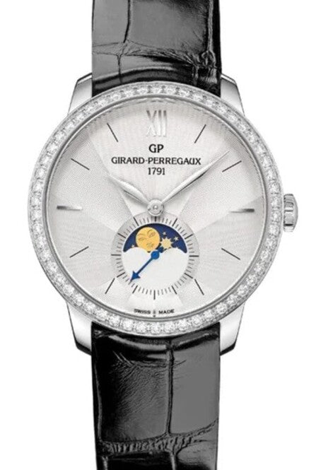 Girard Perregaux 1966 Srebrny 36 mm Stal 49524D11A171-CK6A
