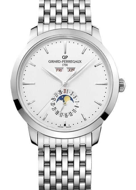 Girard Perregaux 1966 Biały 40 mm Stal 49535-11-131-11A