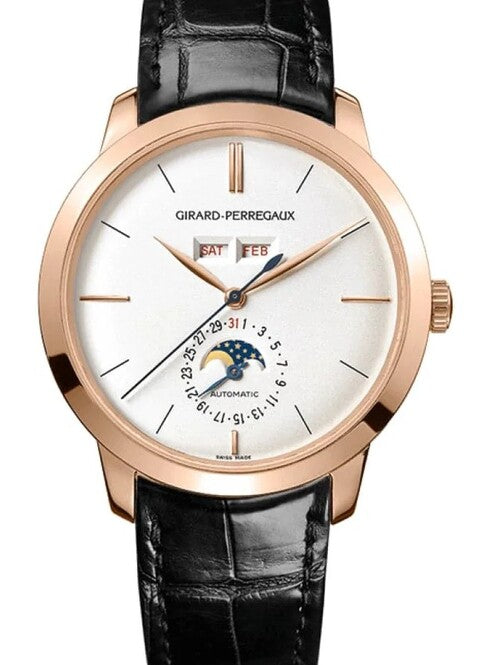 Girard Perregaux 1966 Biały 40 mm Złoto różowe 49535-52-151-BK6A