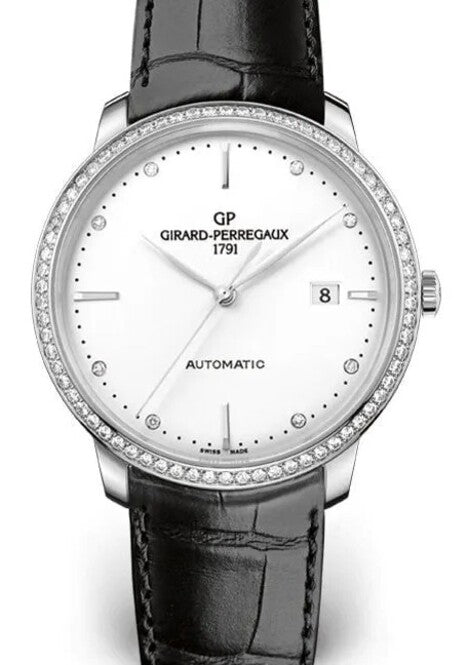 Girard Perregaux 1966 Biały 40 mm Stal 49555D11A1A1-BB60