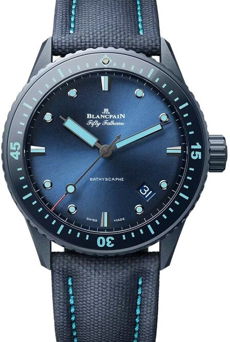 Blancpain Fifty Fathoms Niebieski 43 mm Ceramika 5000A-0640-O52A