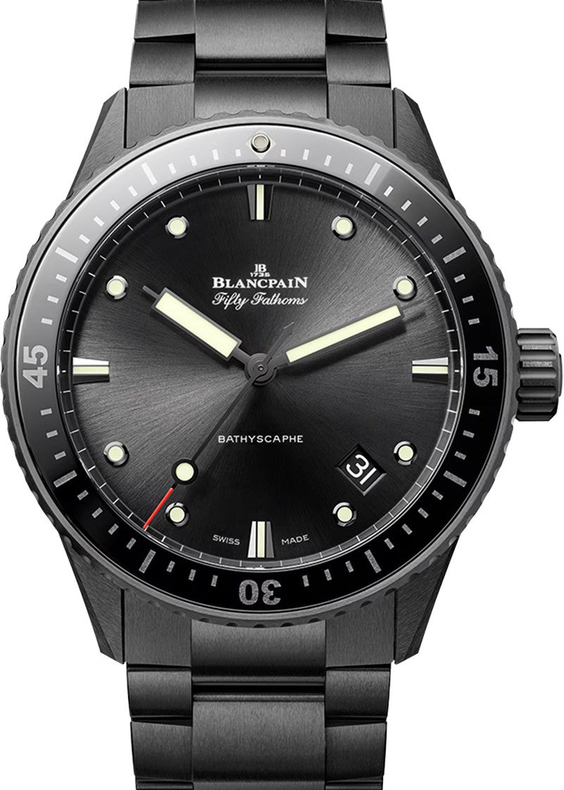 Blancpain Fifty Fathoms Bathyscaphe Czarny 44 mm Ceramika 5000-0130-01S