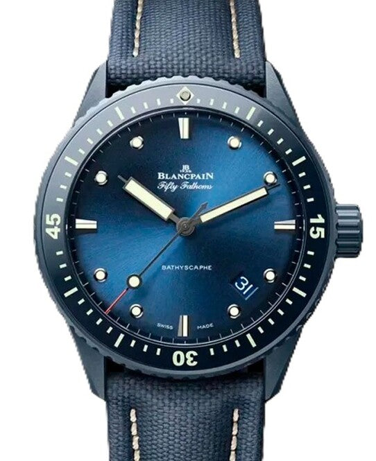 Blancpain Fifty Fathoms Niebieski 43 mm Ceramika 5000-0640-O52A
