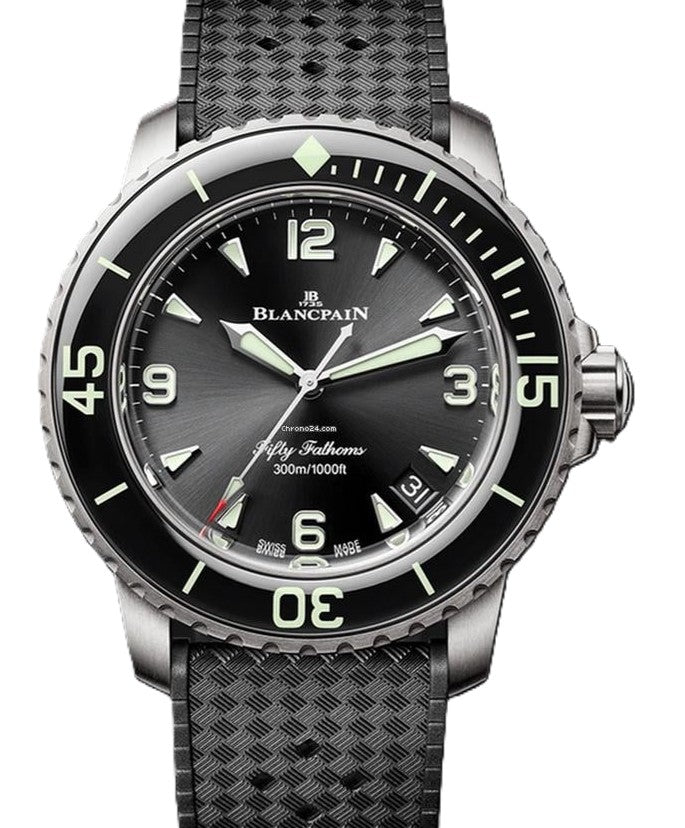 Blancpain Fifty Fathoms Czarny 42 mm Tytan 5010-12B30-B64B