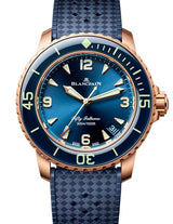 Blancpain Fifty Fathoms Niebieski 42 mm Złoto różowe 5010-36B40-O64B