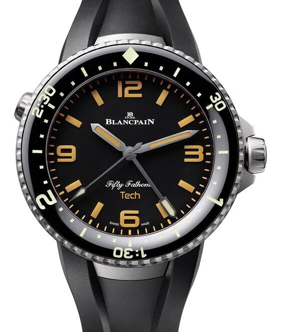 Blancpain Fifty Fathoms Czarny 47 mm Tytan 5019-12B30-64A