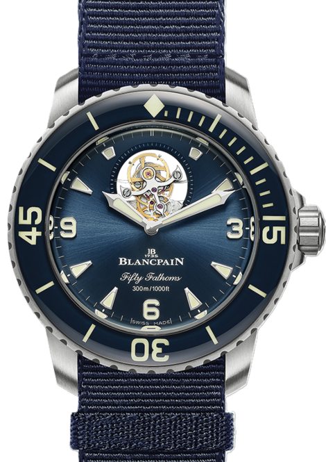 Blancpain Fifty Fathoms Niebieski 45 mm Tytan 5025-12B40-NAOA