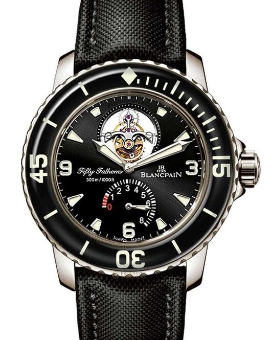 Blancpain Fifty Fathoms Czarny 45 mm Złoto białe 5025-1530-52B