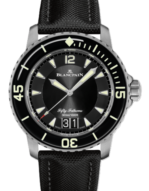 Blancpain Fifty Fathoms Czarny 45 mm Tytan 5050-12B30-B52B