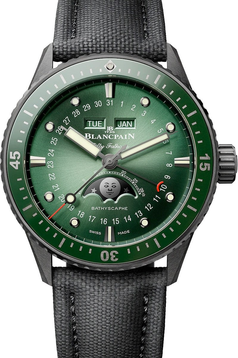 Blancpain Fifty Fathoms Bathyscaphe Zielony 44 mm Ceramika 5054-0153-B52A