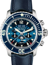 Blancpain Fifty Fathoms Niebieski 45 mm Stal 5066F-1140-52B
