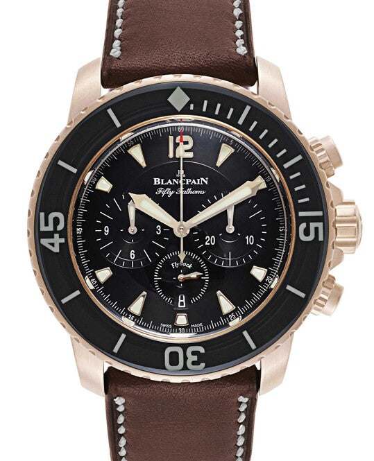 Blancpain Fifty Fathoms Czarny 45 mm Złoto różowe 5085FA-3630-63B