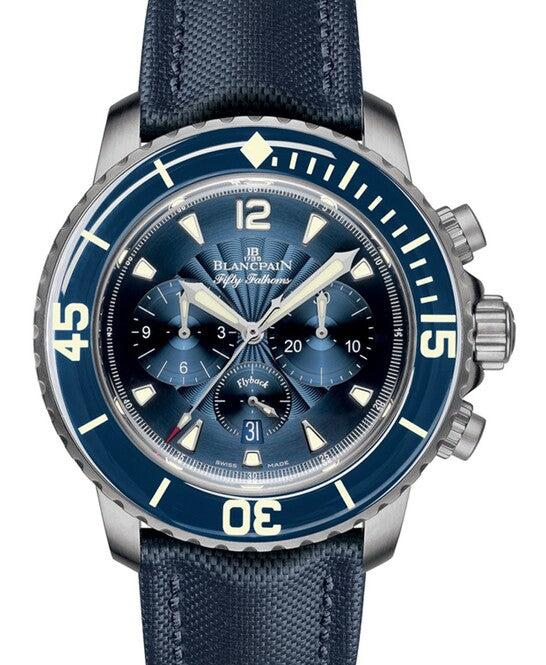 Blancpain Fifty Fathoms Niebieski 45 mm Stal 5085FB-1140-52B