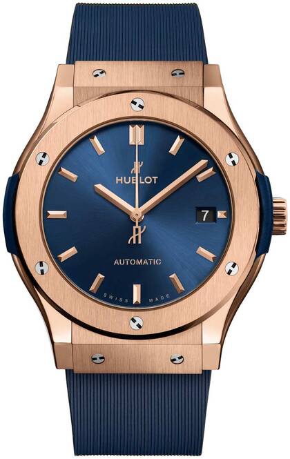 Hublot Classic Fusion Niebieski 45 mm Zloto rozowe 511.OX.7180.RX