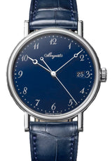 Breguet Classique Niebieski 38 mm Zloto biale 5177BB/2Y/9V6