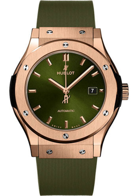 Hublot Classic Fusion Zielony 42 mm Zloto rozowe 542.OX.8980.RX