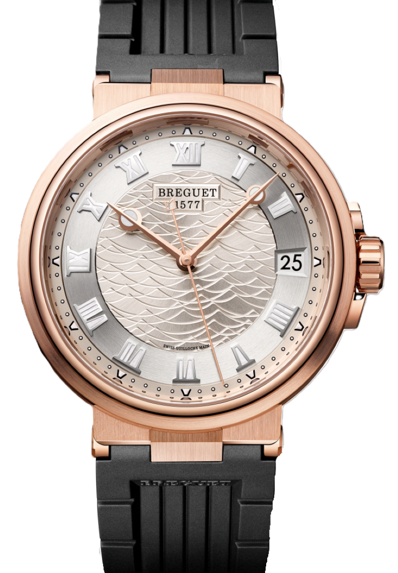Breguet Marine Srebrny 40 mm Zloto rozowe 5517BR/12/5ZU