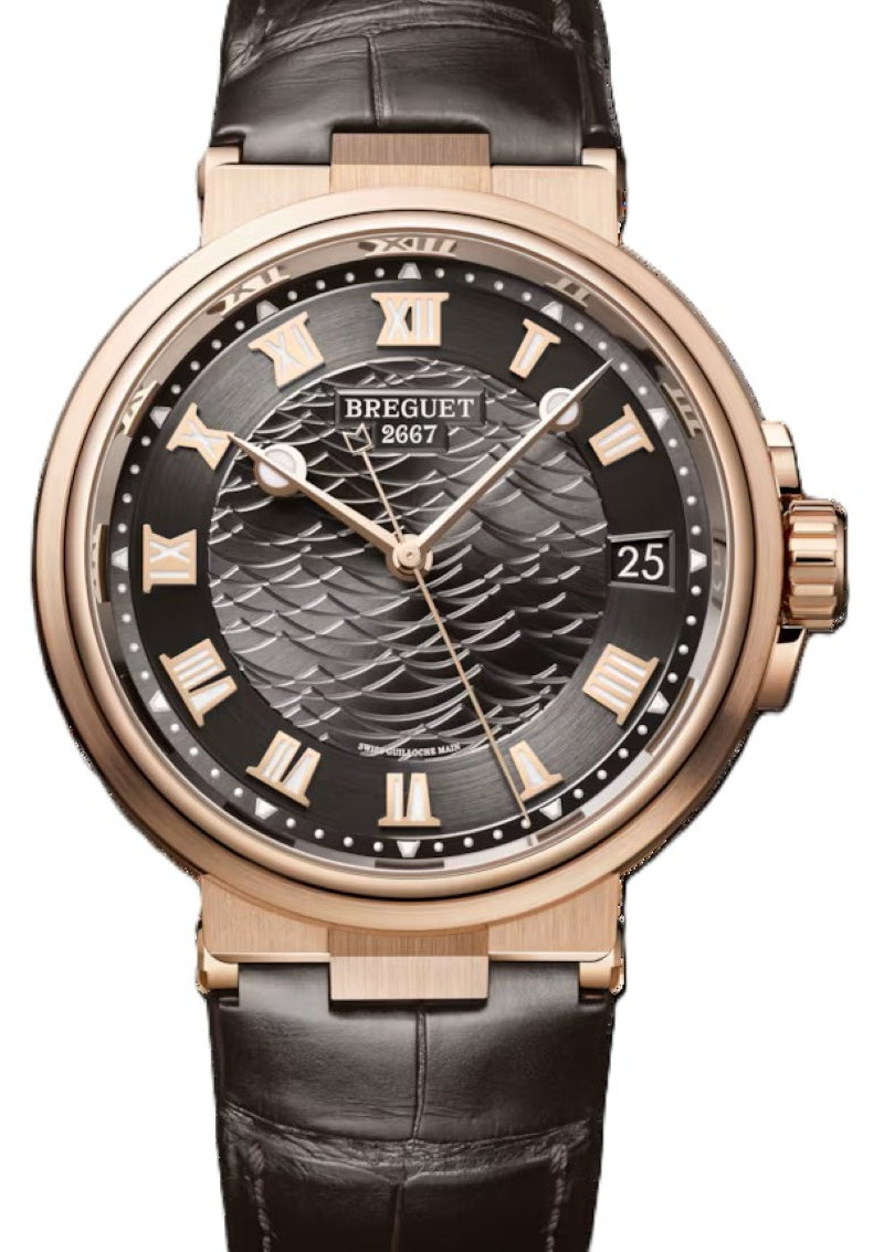 Breguet Marine Szary 40 mm Zloto rozowe 5517BR/G3/9ZU