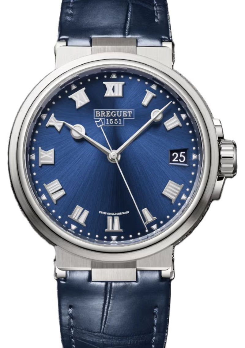 Breguet Marine Niebieski 40 mm Tytan 5517TI/Y1/9ZU