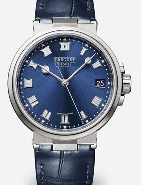 Breguet Marine Niebieski 40 mm Tytan