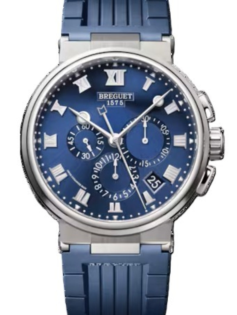 Breguet Marine Niebieski 42.3 mm Tytan 5527TI/Y1/9WV