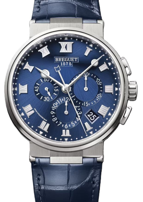 Breguet Marine Niebieski 42.3 mm Tytan