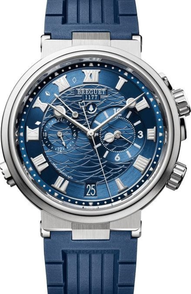 Breguet Marine Niebieski 40 mm Zloto biale 5547BB/Y2/5ZU