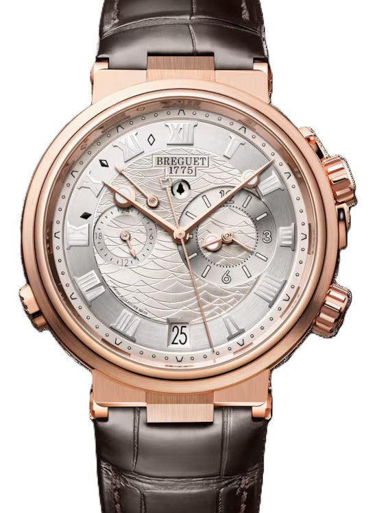 Breguet Marine Srebrny 40 mm Zloto rozowe