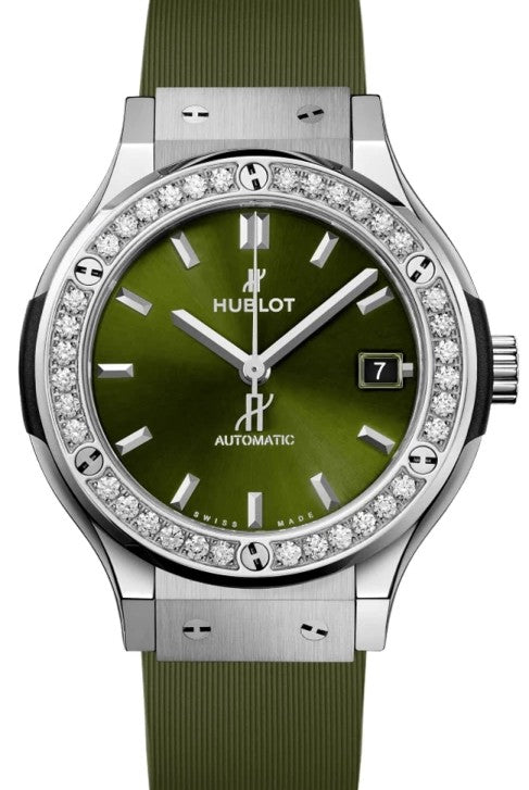 Hublot Classic Fusion Zielony 38 mm Tytan 565.NX.8970.RX.1204