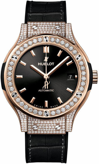 Hublot Classic Fusion Czarny 38 mm Zloto rozowe 565.OX.1480.LR.1604