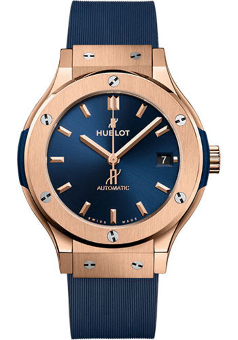 Hublot Classic Fusion Niebieski 38 mm Zloto rozowe 565.OX.7180.RX