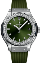 Hublot Classic Fusion Zielony 33 mm Tytan 581.NX.8970.RX.1104