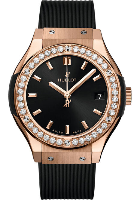 Hublot Classic Fusion Czarny 33 mm Zloto rozowe 581.OX.1480.RX
