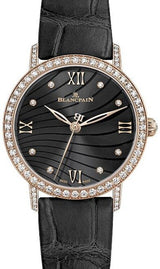 Blancpain Villeret Ultraplate Czarny 29 mm Złoto różowe 6104-2930-55A