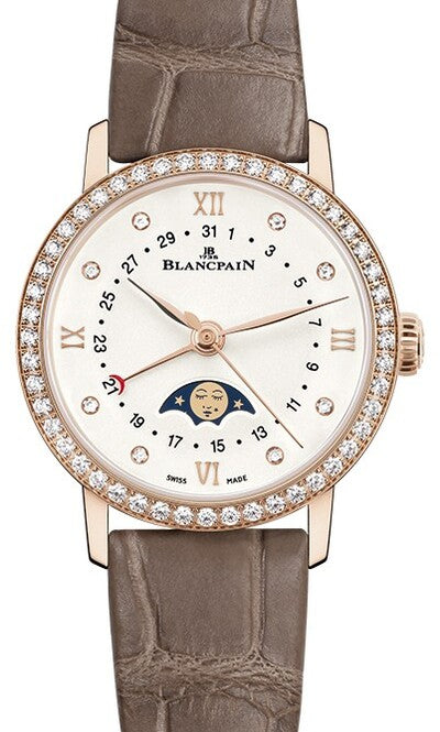 Blancpain Villeret Quantième Phases de Lune Srebrny 29 mm Złoto różowe 6106-2987-55A