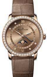 Blancpain Villeret Quantième Phases de Lune Brązowy 33 mm Złoto różowe 6126N-2946-55B