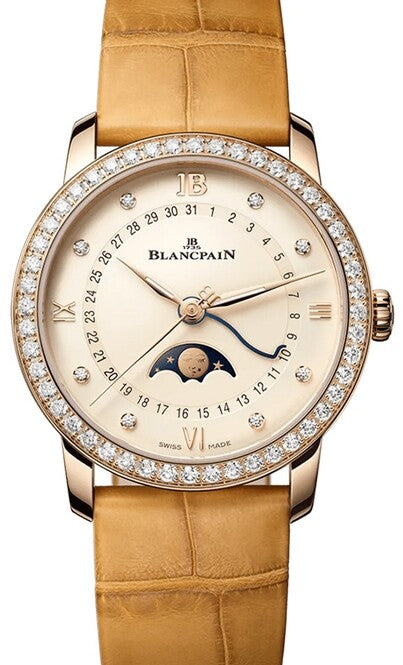 Blancpain Villeret Quantième Phases de Lune Srebrny 33 mm Złoto różowe 6126N-2987-55B