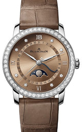 Blancpain Villeret Quantième Phases de Lune Brązowy 33 mm Stal 6126N-4646-55B