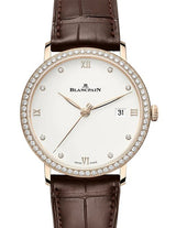 Blancpain Villeret Ultraplate Biały 38 mm Złoto różowe 6224-2987-55B