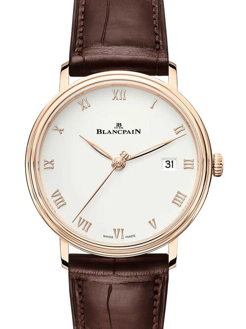 Blancpain Villeret Ultraplate Biały 38 mm Złoto różowe 6224-3642-55B