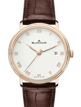 Blancpain Villeret Ultraplate Biały 38 mm Złoto różowe 6224-3642-55B
