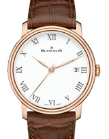 Blancpain Villeret 8 Jours Biały 42 mm Złoto różowe 6630-3631-55B