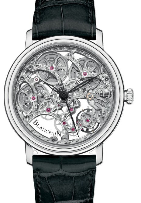 Blancpain Villeret Squelette 8 Jours Szkieletowany 38 mm Złoto białe 6633-1500-55B